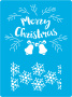 Stencil reusable, 15x20cm "Christmas snowflakes", #458