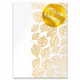 Gold foil vellum sheet, pattern "Golden Leaves А4 8"x12"