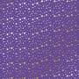 Sheet of single-sided paper with gold foil embossing, pattern Golden stars, color Lavender, 12"x12"