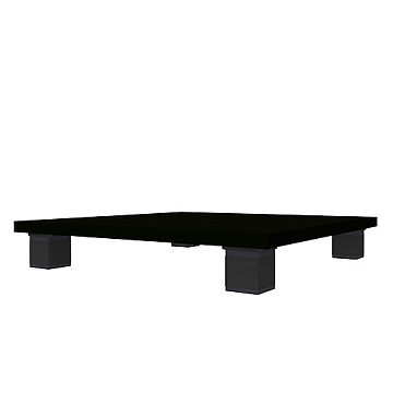 Platform with legs for cabinets, 400 x 400 x 16mm, color Black