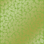 Лист односторонней бумаги с фольгированием, дизайн Golden Leaves mini, Bright green, 30,5см х 30,5см