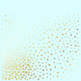 Sheet of single-sided paper with gold foil embossing, pattern Golden Maxi Drops Mint, 12"x12"