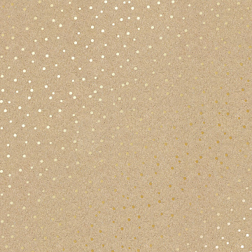 Blatt einseitig bedrucktes Papier mit Goldfolienprägung, Muster Golden Drops Kraft, 12"x12"