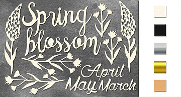 Chipboard embellishments set, "Spring blossom" #173