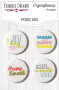 Set mit 4 Flair-Buttons für Scrapbooking #003