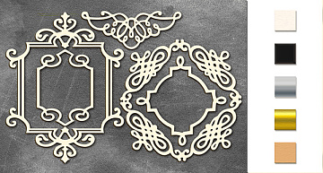 Chipboard embellishments set, "Frames 2" #026