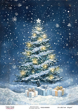 Decoupage card «Christmas Tale» #000830, 21cm x 29,7cm