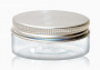 Plastic Jar 150 ml, transparent, with a tin lid - 0