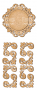 Set of MDF ornaments for decoration #89