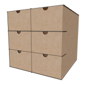 Мебельный органайзер для канцелярии, художественных, швейных принадлежностей, 365мм х 365мм х 385мм, #07 Мебельный органайзер для канцелярии, художественных, швейных принадлежностей, 365мм х 365мм х 385мм, #07