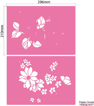 Multilayer stencil, multipurpose, (30*21cm), Azalea #160