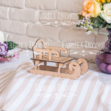 заготовка для декорирования санки, набор-конструктор #071  - 2