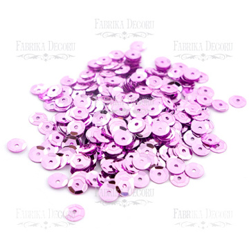 Sequins Round rosettes, pink metallic, #236 - 2