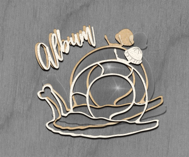 Заготовка мега шейкера Фигурная рамка - Улитка color_Light_milk - 2