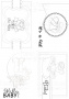 Set of 8pcs 10х15cm for coloring and creating greeting cards Puffy Fluffy Girl EN - 1
