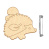 brooch blank for coloring #094 “hedgehog”