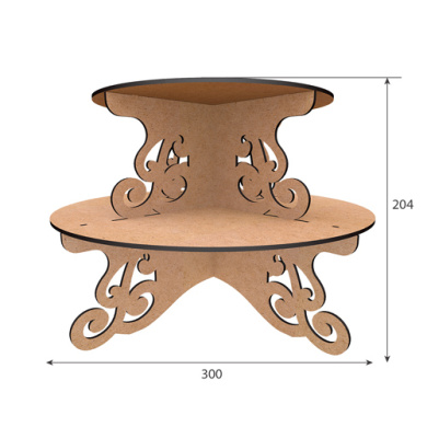 Подставка для капкейков "Круг Ажур-2" #407 color_MDF - 2