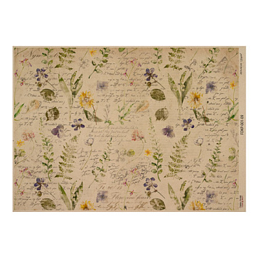Kraft paper sheet Botanical backgrounds #09, 16,5’’x11,5’’ 