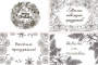 Set of 8pcs 10х15cm for coloring and creating greeting cards Botany winter - 0