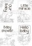 Zestaw pocztówek "Baby&Mama" do kolorowania atramentem akwarelowym EN