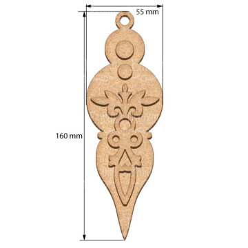 Blank for decoration New year tree toy 49, #482 - 2