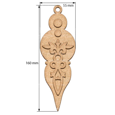 Blank for decoration New year tree toy 49, #482 - 2