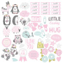 Double-sided scrapbooking paper set Scandi Baby Girl 12"x12" 10 sheets - 0