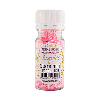 Sequins Stars mini, pink shabby, #009