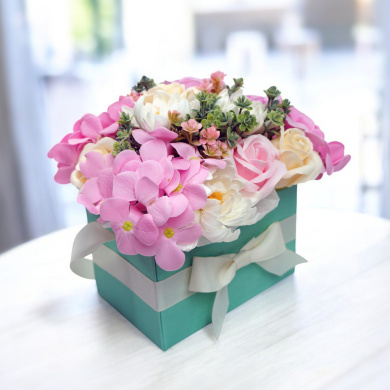 "tiffany" flowers in a box purse, 200x 200 x 100 mm - 2 "tiffany" flowers in a box purse, 200x 200 x 100 mm - 2
