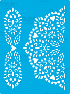 Stencil reusable, 15x20cm "Lace napkin with border", #356