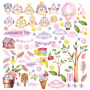 Double-sided scrapbooking paper set Cutie sparrow girl 12"x12", 10 sheets - 11