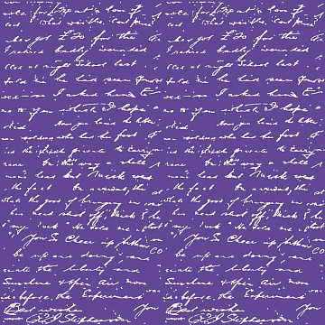 Einseitig bedrucktes Blatt Papier mit Silberfolie, Muster Silberner Text Lavendel 12"x12"