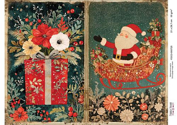 Decoupage card «Christmas Tale» #000725, 21cm x 29,7cm