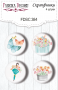 Set of 4pcs flair buttons for scrabooking Scent of spring 1 #384