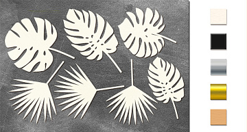 Spanplattenset Tropische Blätter #554