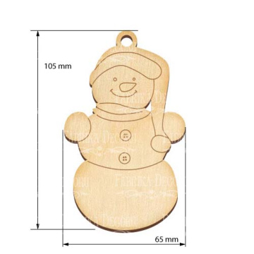 Figurine for painting and decorating #413 "Snowman 3" - 2