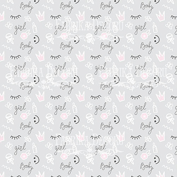 Sheet of double-sided paper for scrapbooking Scandi Baby Girl #21-03 12"x12"
