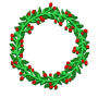 Blank for decoration "Wreath with berries" #395 - 0