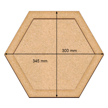 Art board Hexagon, 34,5cm х 30cm - 2