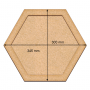 Art board Hexagon, 34,5cm х 30cm - 0