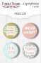 Set mit 4 Flair-Buttons zum Scrapbooking "Scandi Baby Boy 3" RU #237