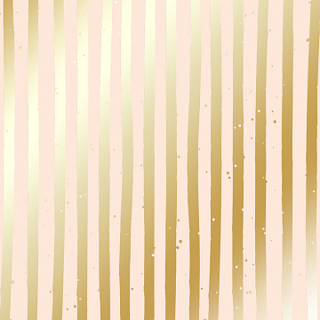 Sheet of single-sided paper with gold foil embossing, pattern Golden Stripes Beige, 12"x12" 