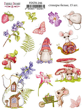 Set of stickers 15pcs Happy mouse day #246
