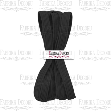 Elastyczny sznurek płaski, kolor czarny