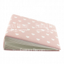 Blankoalbum mit weichem Stoffeinband Herzen auf rosa 20cm x 20cm