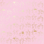 Лист односторонней бумаги с фольгированием, дизайн Golden Flamingo Pink, 30,5см х 30,5 см