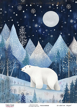 Decoupage card «Christmas Tale» #000838, 21cm x 29,7cm