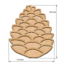  Art board Pine cone 21х25 cm - 0