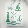 Stencil for crafts 15x20cm "Sea romance" #158 - 0