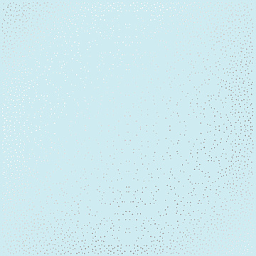 Sheet of single-sided paper embossed with silver foil, pattern Silver Mini Drops Blue 12"x12"
